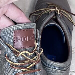 Man's Sz 13 Shoes Polo Ralph Lauren Faxon Low-Top Canvas Sneaker
